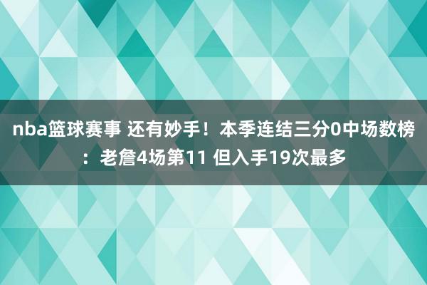 nba篮球赛事 还有妙手！本季连结三分0中场数榜：老詹4场第11 但入手19次最多