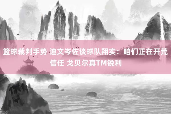 篮球裁判手势 迪文岑佐谈球队翔实：咱们正在开荒信任 戈贝尔真TM锐利